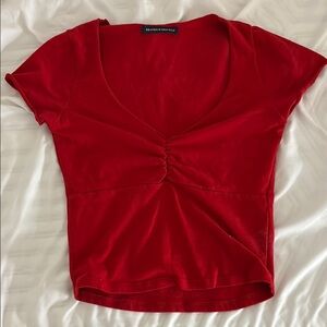 Brandy Melville Red Short Sleeve Top